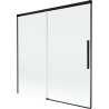 Mexen Rox 2-dalių stumdomos vonios dušo pertvaros, 160 x 150 cm, skaidrios, juodos - 8C9-160-001-70-00