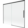 Mexen Rox vonios sienelė 2-durų slankiojančios 180 x 150 cm, skaidrios, juodos - 8C9-180-001-70-00