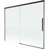 Mexen Rox dušo užuolaida 2-dalių stumdoma 190 x 150 cm, skaidri, juoda - 8C9-190-001-70-00