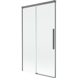 Mexen Rox stumdomas vonios ekranas, 2 dalių, 100 x 150 cm, skaidrus, tamsaus metalo spalvos - 8C9-100-001-95-00