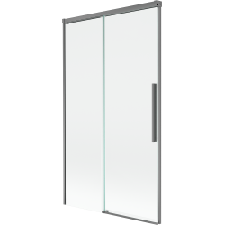 Mexen Rox vonios ekrano 2-dalių stumdomas 100 x 150 cm, skaidrus, gun metal spalvos - 8C9-100-001-95-00