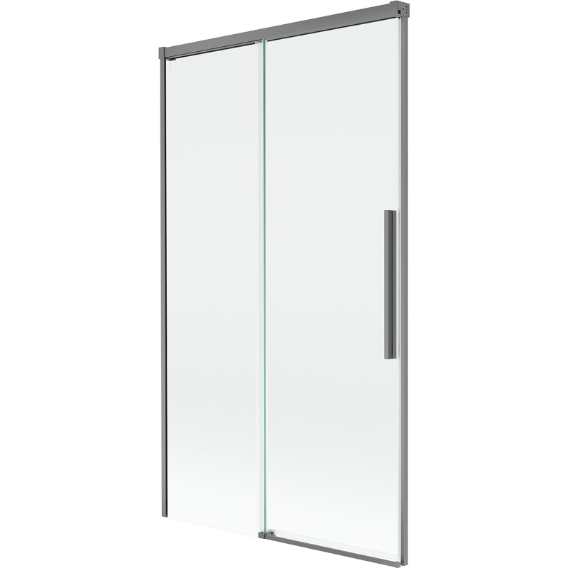 Mexen Rox vonios ekrano 2-dalių stumdomas 100 x 150 cm, skaidrus, gun metal spalvos - 8C9-100-001-95-00