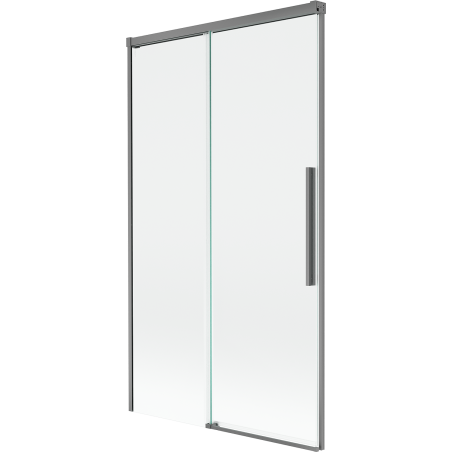 Mexen Rox vonios ekrano 2-dalių stumdomas 100 x 150 cm, skaidrus, gun metal spalvos - 8C9-100-001-95-00