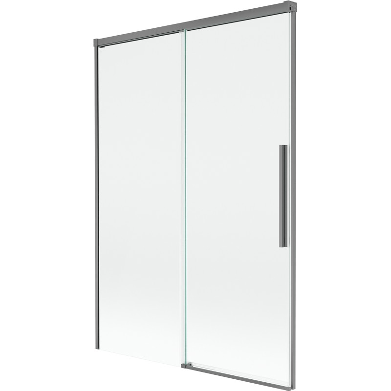 Mexen Rox 2-jų dalių stumdomas vonios ekranas 120 x 150 cm, skaidrus, tamsaus metalo spalvos - 8C9-120-001-95-00
