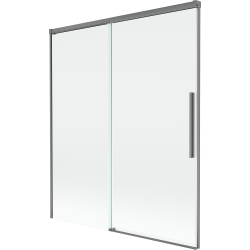 Mexen Rox dvigubos slankiojančios vonios pertvaros 140 x 150 cm, skaidrios, tamsus metalas - 8C9-140-001-95-00