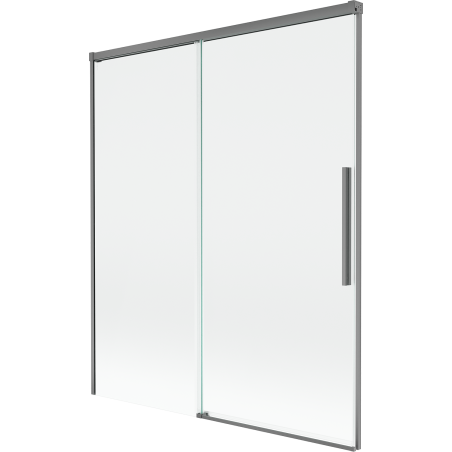 Mexen Rox dviejų dalių vonios ekranas, 140 x 150 cm, skaidrus, ginklų metalo spalvos - 8C9-140-001-95-00