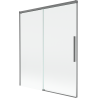 Mexen Rox dviejų dalių vonios ekranas, 140 x 150 cm, skaidrus, ginklų metalo spalvos - 8C9-140-001-95-00
