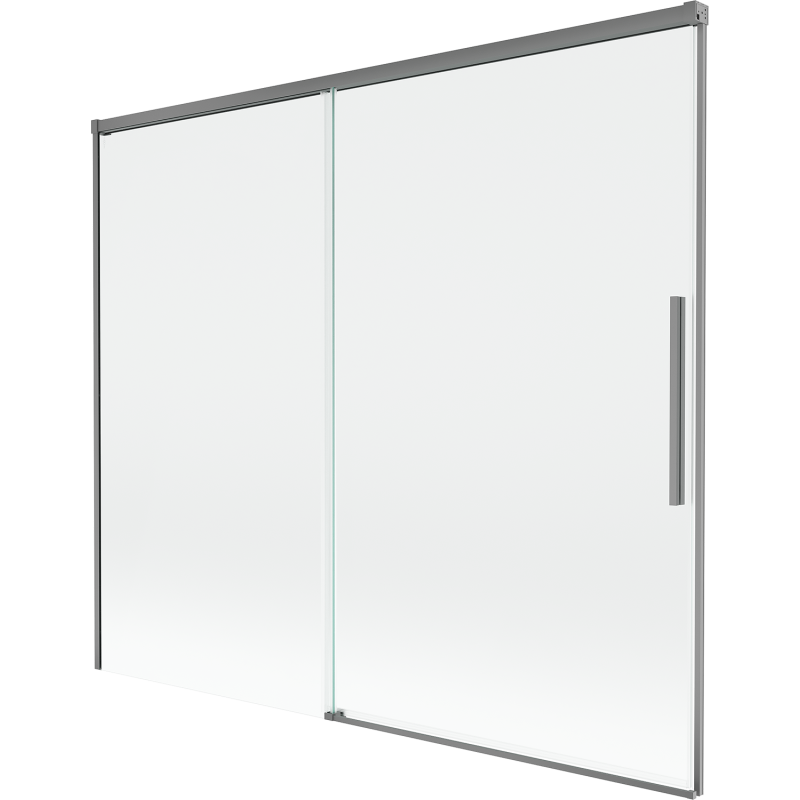 Mexen Rox dušo pertvara, 2-jų dalių, stumdoma, 180 x 150 cm, permatomas, gun metal - 8C9-180-001-95-00