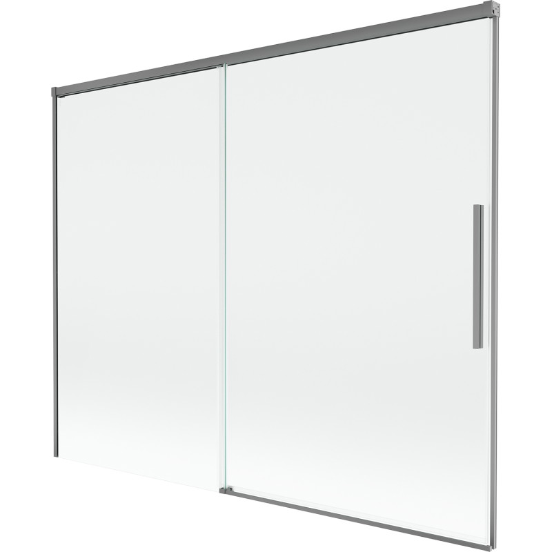 Mexen Rox dvivėrės slenkančios vonios ekranas 190 x 150 cm, skaidrus, ginklo metalo spalva - 8C9-190-001-95-00