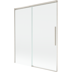 Mexen Rox dviejų durelių stumdomas dušo ekranas 140 x 150 cm, permatomas, šepečiu nikeliuotas - 8C9-140-001-97-00