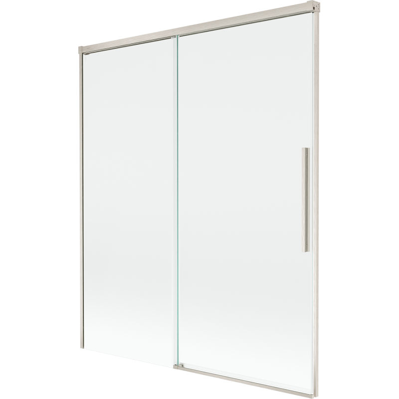 Mexen Rox dviejų durelių stumdomas dušo ekranas 140 x 150 cm, permatomas, šepečiu nikeliuotas - 8C9-140-001-97-00