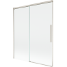 Mexen Rox dviejų durelių stumdomas dušo ekranas 140 x 150 cm, permatomas, šepečiu nikeliuotas - 8C9-140-001-97-00
