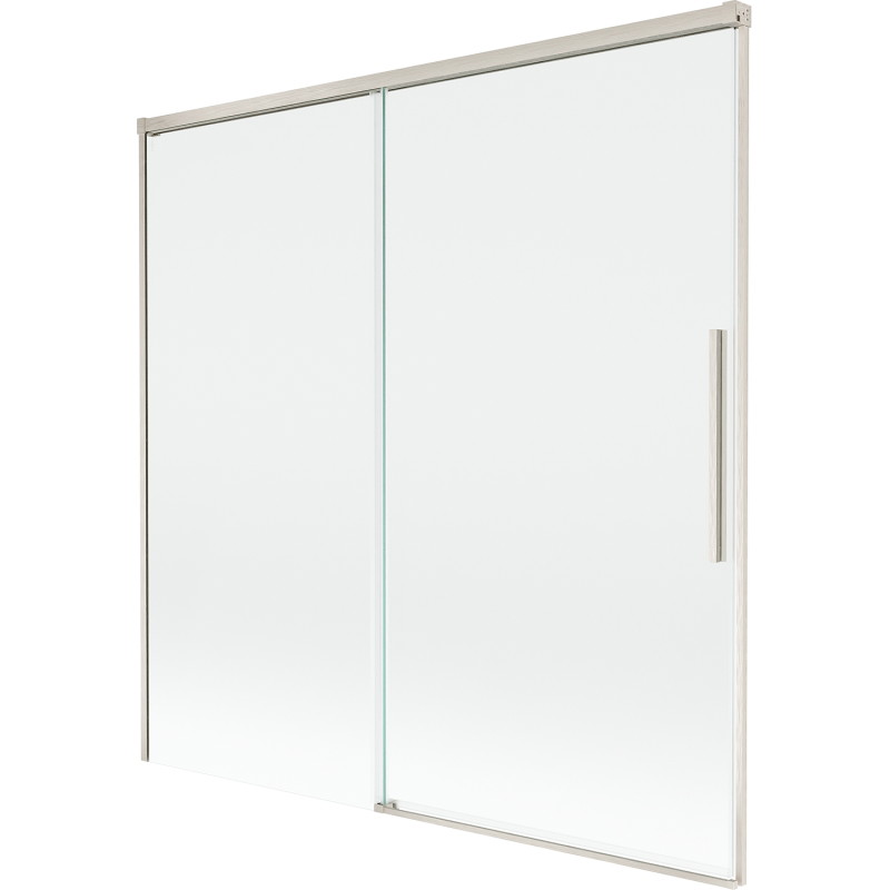 Mexen Rox 2-dalių slankus vonios ekranas 160 x 150 cm, permatomas, šlifuotas nikelis - 8C9-160-001-97-00