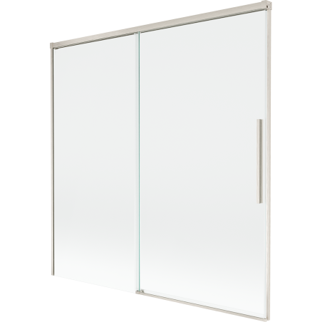 Mexen Rox 2-dalių stumdomas dušo pertvaras 160 x 150 cm, permatomas, šlifuotas nikelis - 8C9-160-001-97-00