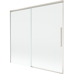Mexen Rox 2-jų dalių į stumdomas vonios užuolaida 170 x 150 cm, permatoma, šlifuotas nikelis - 8C9-170-001-97-00