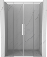 Mexen Rox Dvigubos dušo durys stumdomos 150 cm, skaidrios, baltos - 8C2-150-002-20-00