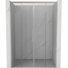 Mexen Rox Dvigubos stumdomos dušo durys, 150 cm, skaidrios, matinio nikelio - 8C2-150-002-97-00