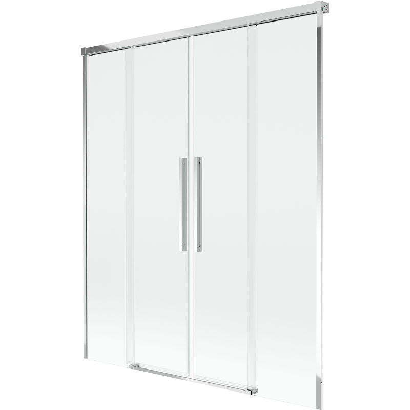 Mexen Rox vonios ekranas, stumdomas, 2 sparnų, 160 x 150 cm, skaidrus, chromas - 8C9-160-002-01-00