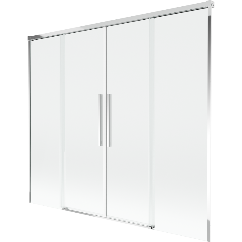 Mexen Rox dviejų durelių atlenkiama dušo pertvara 170 x 150 cm, skaidri, chromuota - 8C9-170-002-01-00