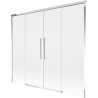 Mexen Rox dušo pertvara 2 dalių stumdomas 180 x 150 cm, skaidrus, chromuotas - 8C9-180-002-01-00