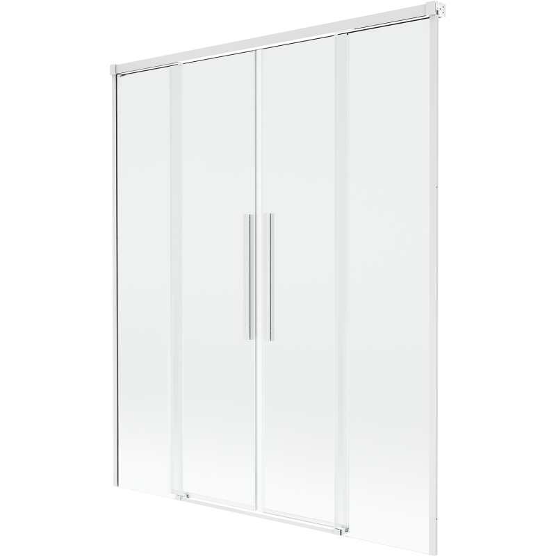 Mexen Rox vonios ekrano 2-durys stumdomas 140 x 150 cm, permatomas, baltas - 8C9-140-002-20-00