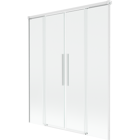 Mexen Rox vonios ekrano 2-durys stumdomas 140 x 150 cm, permatomas, baltas - 8C9-140-002-20-00