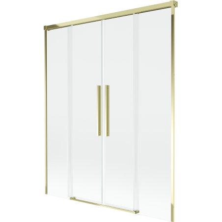 Mexen Rox 2 panelių stumdomos dušo sienelės 160 x 150 cm, skaidrios, auksinės - 8C9-160-002-50-00