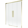Mexen Rox 2 panelių stumdomos dušo sienelės 160 x 150 cm, skaidrios, auksinės - 8C9-160-002-50-00