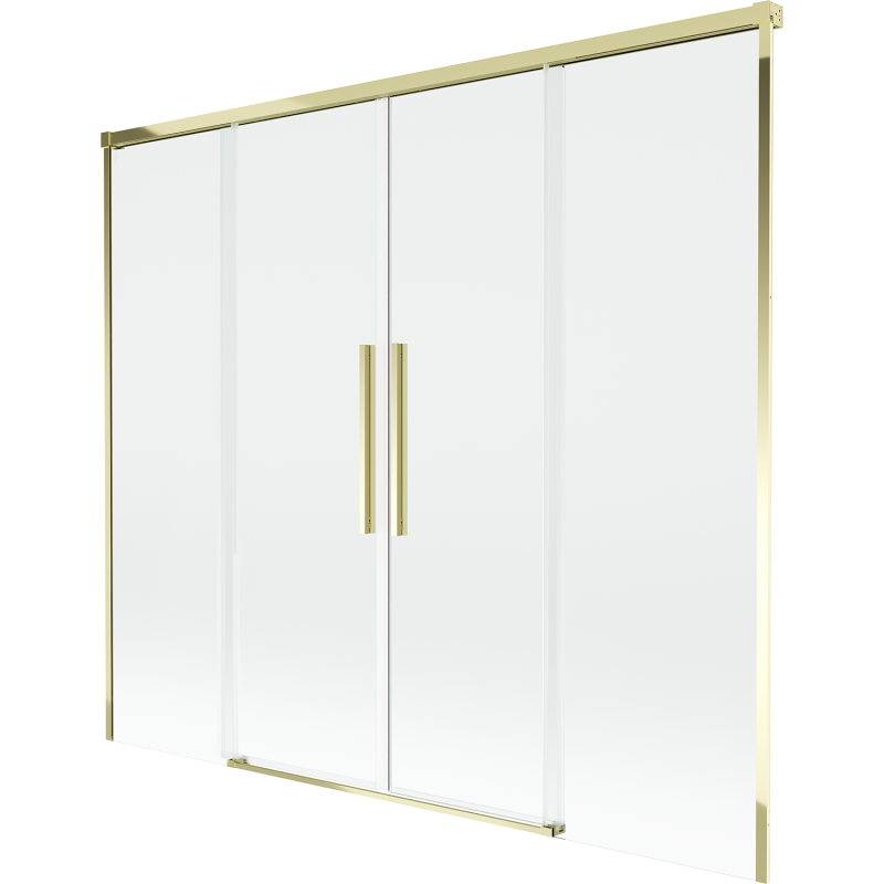 Mexen Rox vonios uždanga 2-dalių stumdoma 170 x 150 cm, skaidri, auksinė - 8C9-170-002-50-00