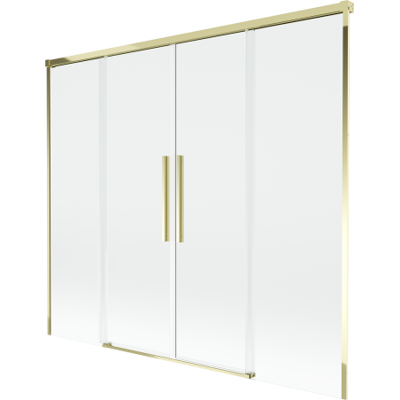 Mexen Rox vonios uždanga 2-dalių stumdoma 170 x 150 cm, skaidri, auksinė - 8C9-170-002-50-00