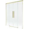 Mexen Rox besisukantis 2-dalių dušo ekranas, stumdomas 160 x 150 cm, skaidrus, šlifuotas auksinis - 8C9-160-002-55-00