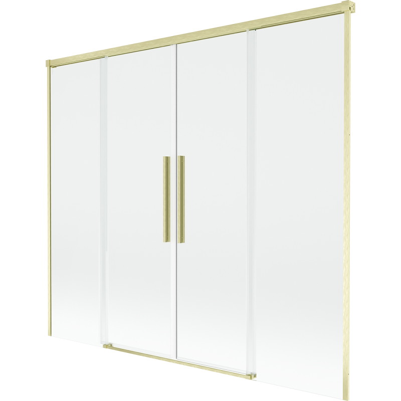 Mexen Rox slenksčio dušo sienelė, 2-dalys stumdomos, 170 x 150 cm, skaidrus, aukso spalvos šlifuotas - 8C9-170-002-55-00