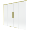 Mexen Rox 2-dalių stumdomos vonios sienelė 170 x 150 cm, skaidri, šepetėliu nušlifuota auksinė - 8C9-170-002-55-00