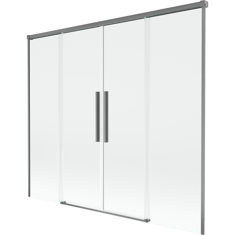 Mexen Rox vonios kambario pertvara, 2 dalių, slankiojantis, 170 x 150 cm, skaidrus, šautuvų metalo - 8C9-170-002-95-00