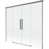 Mexen Rox vonios kambario pertvara, 2 dalių, slankiojantis, 170 x 150 cm, skaidrus, šautuvų metalo - 8C9-170-002-95-00