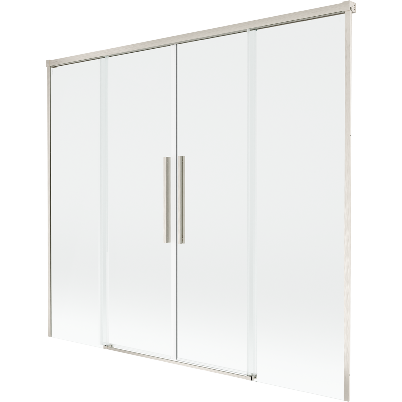 Mexen Rox dušo sienelė, dvisluoksnis, stumdomas, 170 x 150 cm, skaidrus, šlifuotas nikelis - 8C9-170-002-97-00