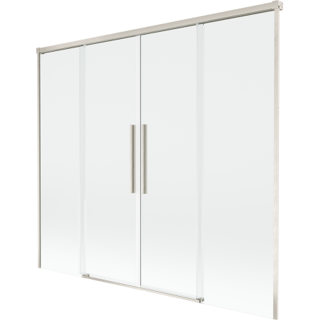 Mexen Rox dušo sienelė, dvisluoksnis, stumdomas, 170 x 150 cm, skaidrus, šlifuotas nikelis - 8C9-170-002-97-00