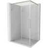 Mexen Rox Duo slankiojama dušo kabina 80 x 75 cm, skaidri, šlifuotas nikelis - 8C2D-080-075-97-00