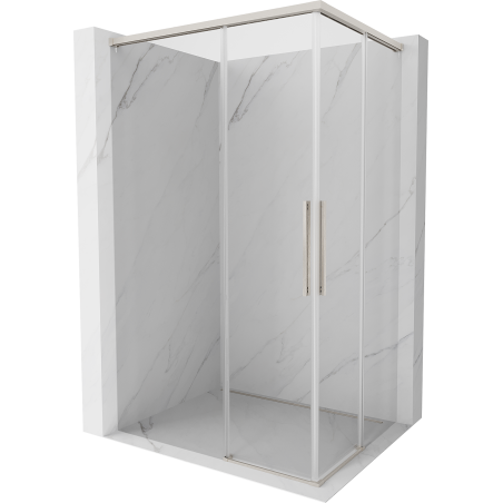 Mexen Rox Duo stumdomoji dušo kabina 120 x 90 cm, permatomas, šlifuotas nikelis - 8C2D-120-090-97-00