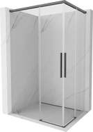 Mexen Rox Duo dušo kabina stumdomos durys 120 x 80 cm, skaidri, šlifuotas ginklų pilkas - 8C2D-120-080-66-00