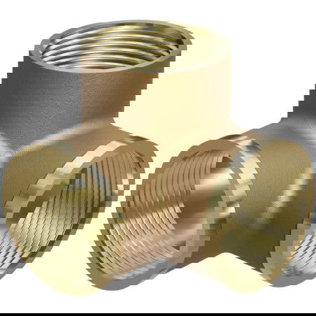 Mexen BRASS žalvarinis trišakis 3D 1/2 vidinis x 1/2 vidinis x 1/2 vidinis - W97425-121212