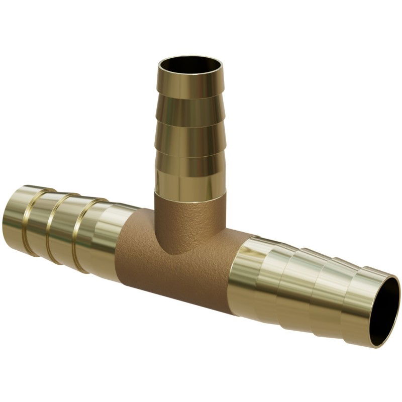 Mexen BRASS T formos žalvarinis vamzdžio trišakis 10 x 10 x 10 mm - W97428-101010