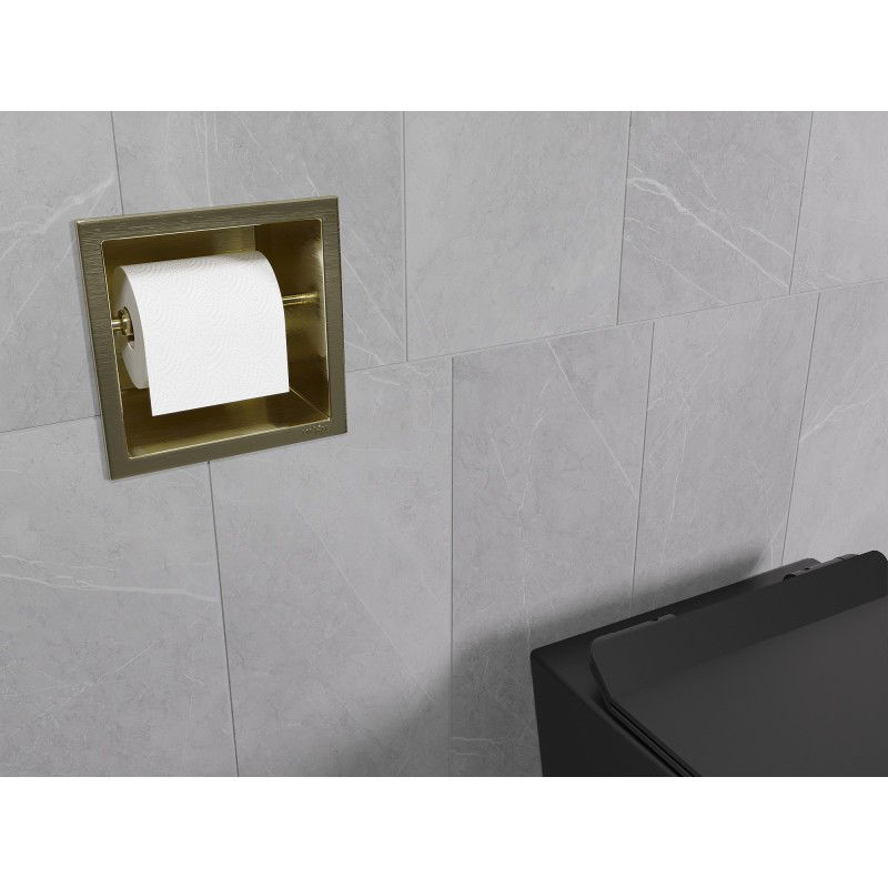 Mexen X-Wall-P tualetinio popieriaus laikiklis, šlifuotas auksinis - 1953