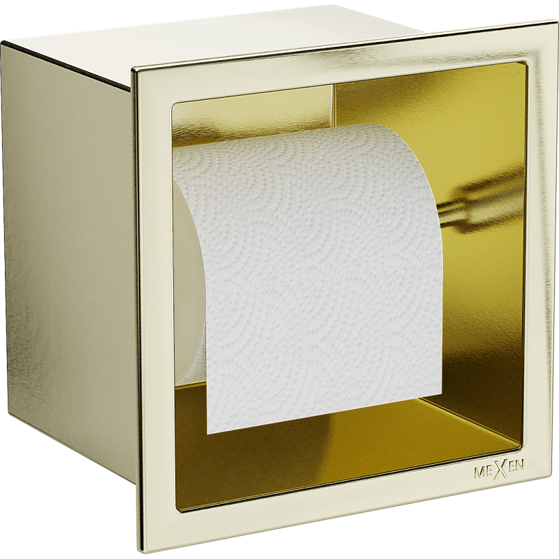 Mexen X-Wall-P tualetinio popieriaus laikiklis, šlifuotas auksinis - 1953