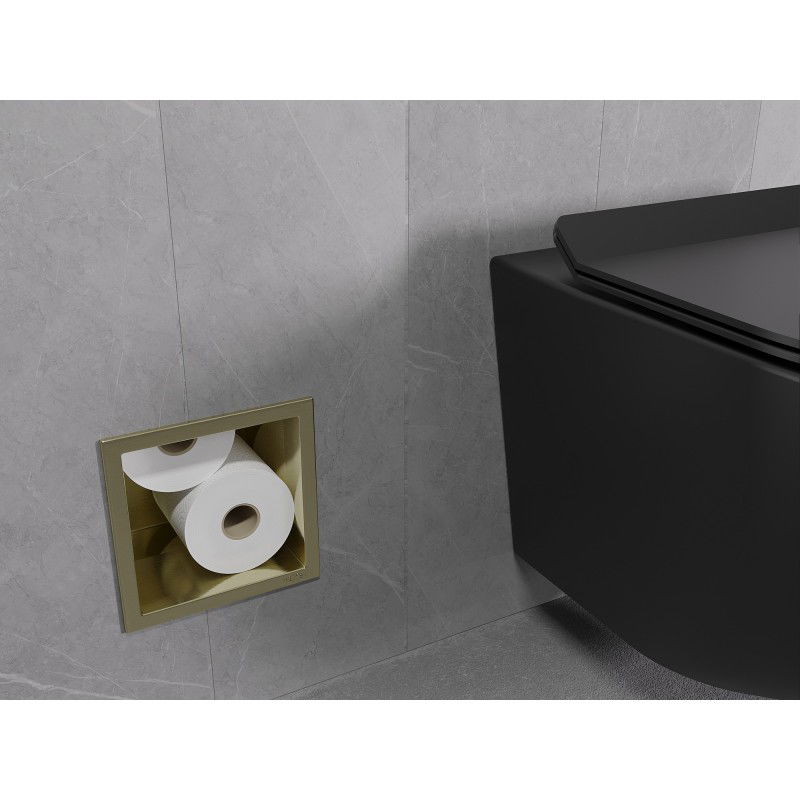 Mexen X-Wall-B tualetinio popieriaus laikiklis, auksinis šlifuotas - 1955