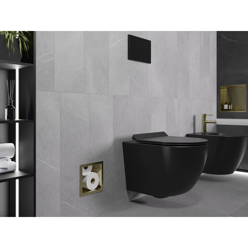 Mexen X-Wall-B tualetinio popieriaus laikiklis, auksinis šlifuotas - 1955