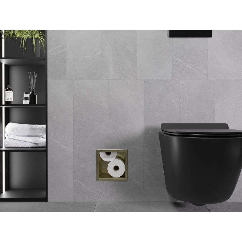 Mexen X-Wall-B tualetinio popieriaus laikiklis, auksinis šlifuotas - 1955