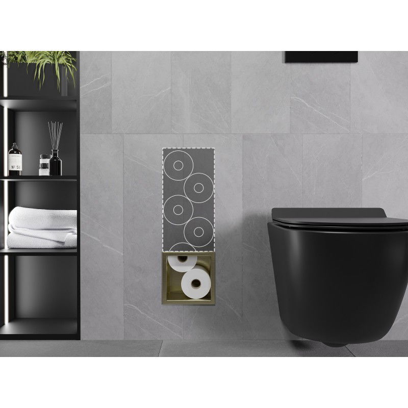 Mexen X-Wall-B tualetinio popieriaus laikiklis, auksinis šlifuotas - 1955