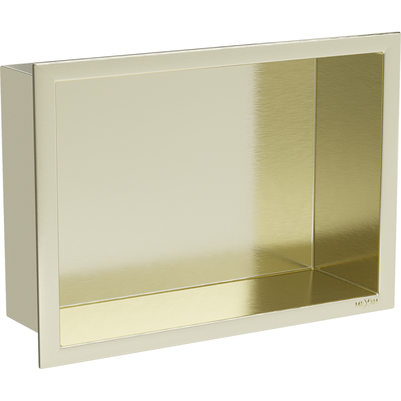 Mexen X-Wall-R nišinė lentyna su apvadu 30 x 20 cm, aukso šlifuota - 1950302010
