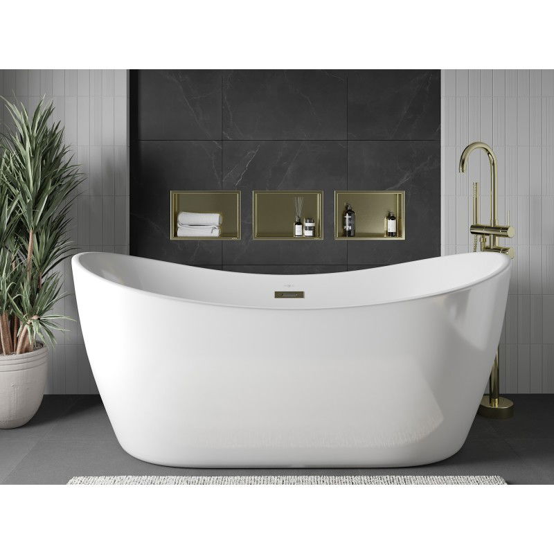 Mexen X-Wall-R nišinė lentyna su apvadu 30 x 20 cm, aukso šlifuota - 1950302010